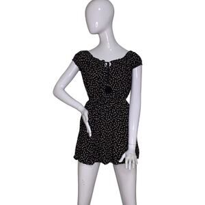 Forever 21 Mini Dress Short Sleeve Black Multicolor Floral Print Size S